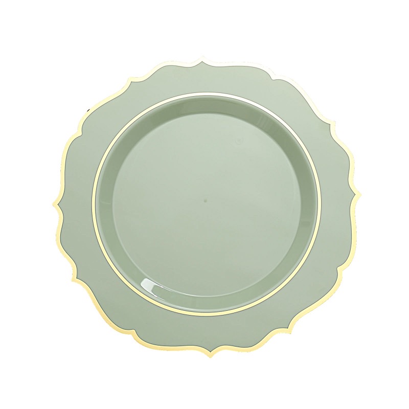 Disposable Plastic Plates Scalloped Rim Wedding Party Event Tableware Home - Picture 69 of 108