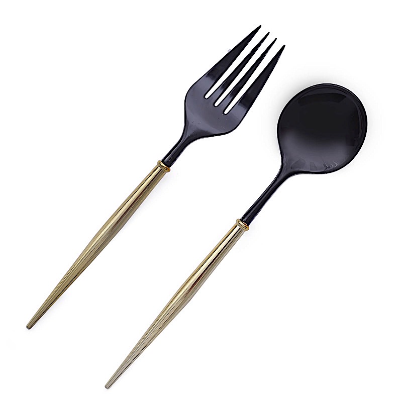 24 Disposable 6 in Premium Plastic CUTLERY Spoons Forks Set Party Home Tableware - Picture 12 of 58
