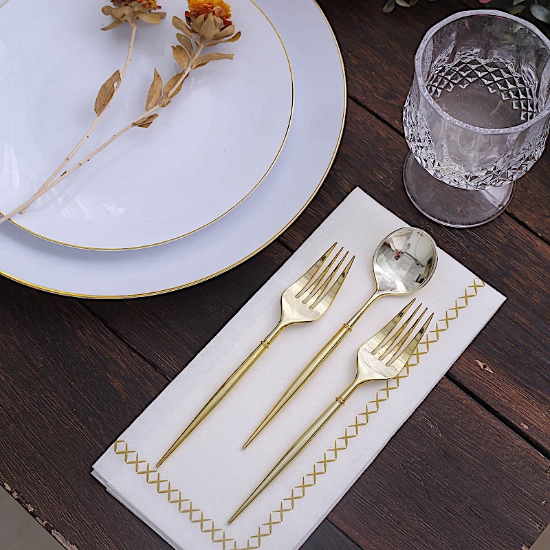 24 Disposable 6 in Premium Plastic CUTLERY Spoons Forks Set Party Home Tableware - Picture 23 of 58