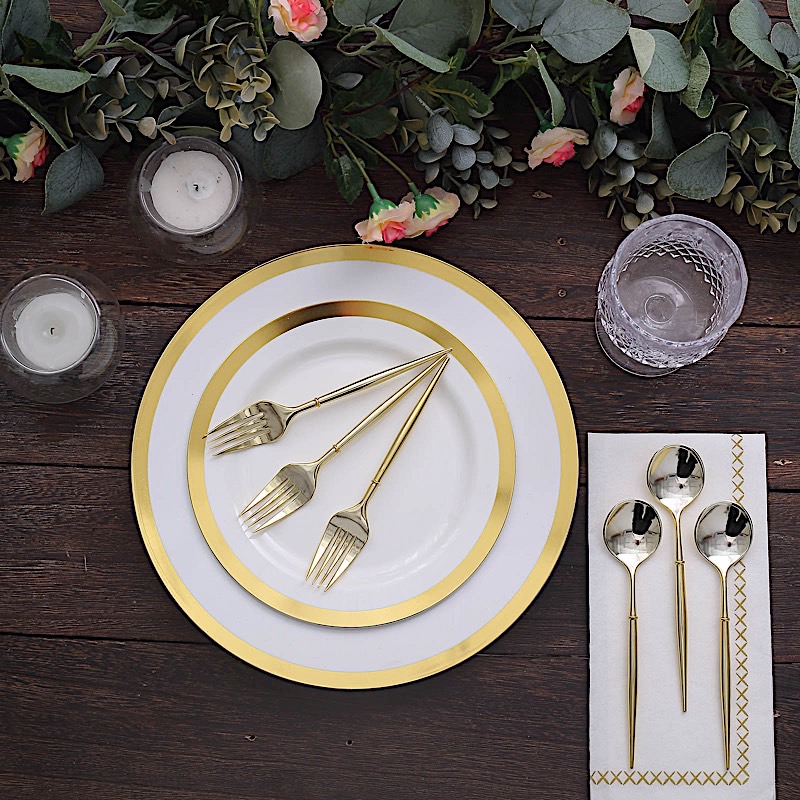 24 Disposable 6 in Premium Plastic CUTLERY Spoons Forks Set Party Home Tableware - Picture 25 of 58