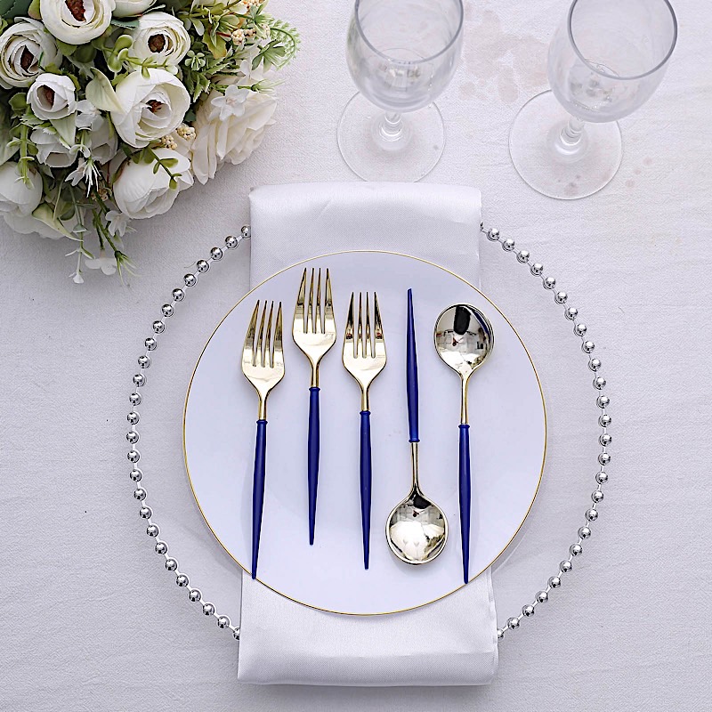24 Disposable 6 in Premium Plastic CUTLERY Spoons Forks Set Party Home Tableware - Picture 50 of 58