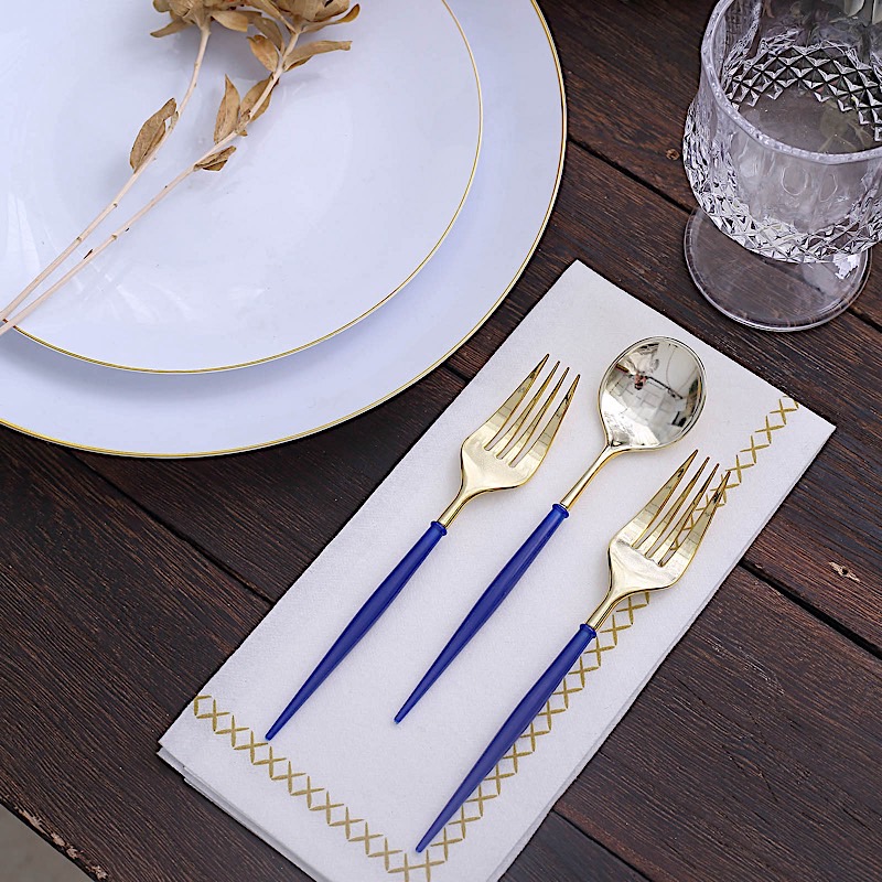 24 Disposable 6 in Premium Plastic CUTLERY Spoons Forks Set Party Home Tableware - Picture 48 of 58