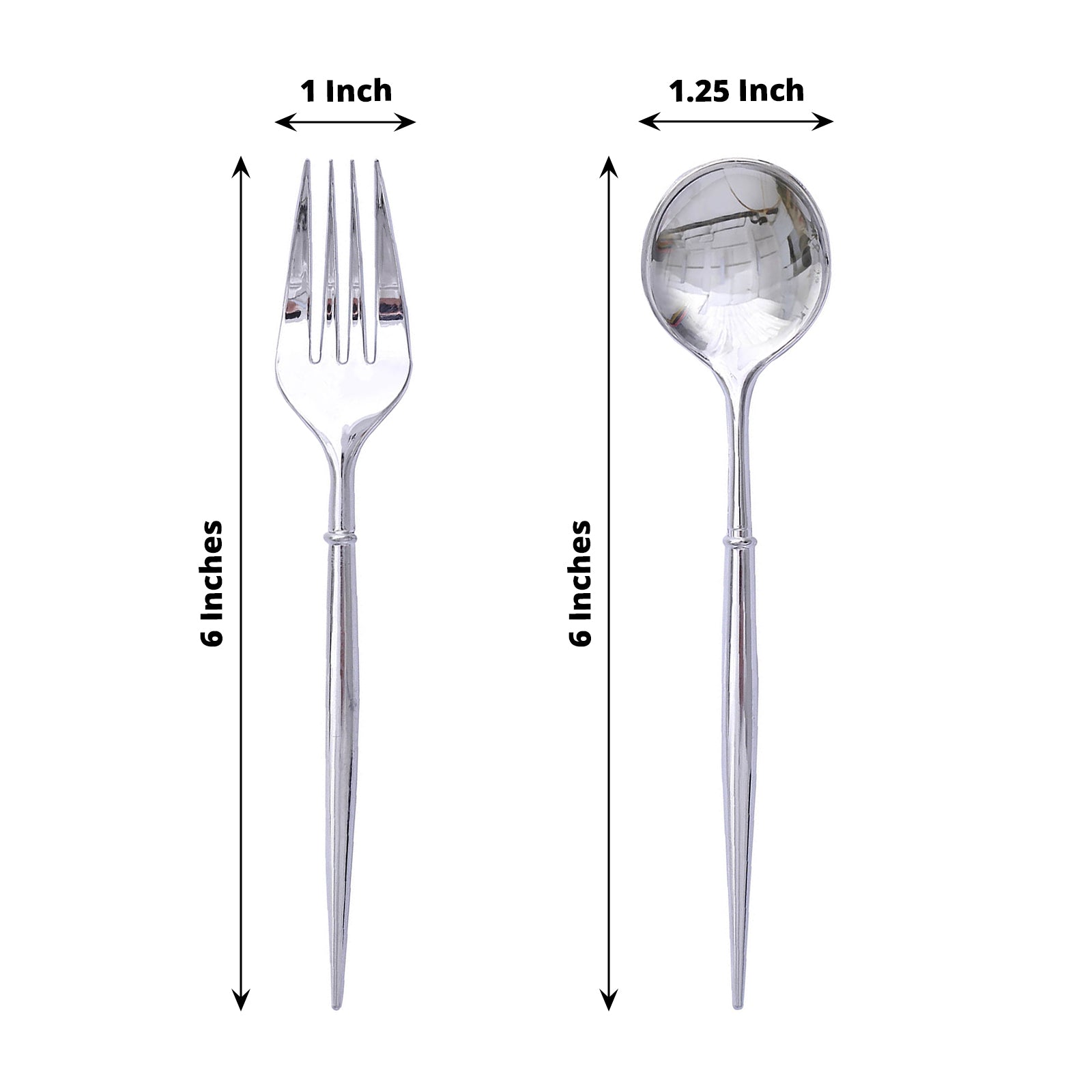 24 Disposable 6 in Premium Plastic CUTLERY Spoons Forks Set Party Home Tableware - Picture 54 of 58