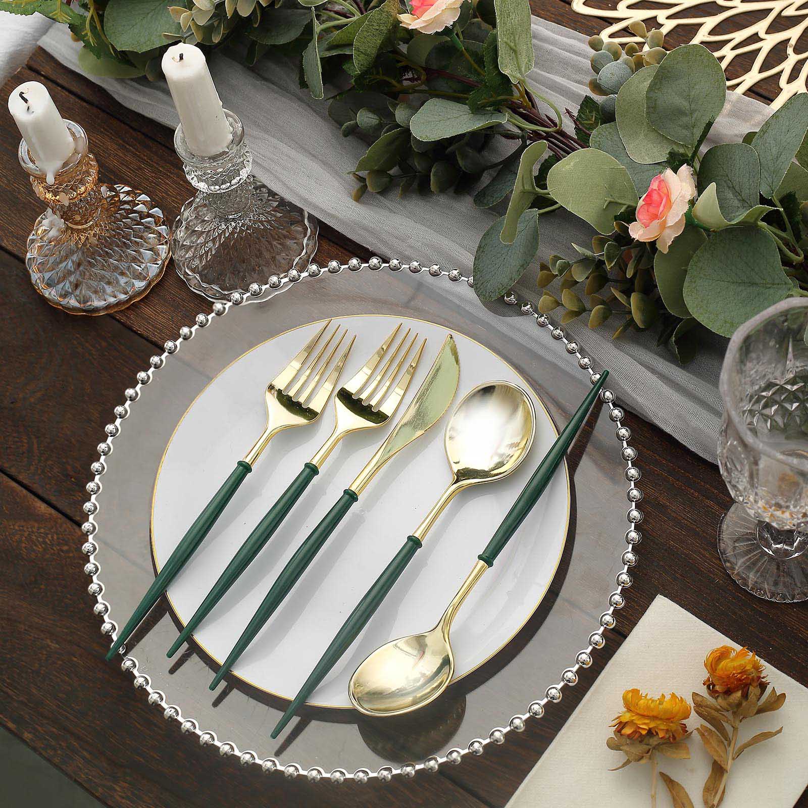 24 Disposable Plastic CUTLERY Spoon Fork and Knife Set Party Events Supplies - Picture 97 of 128