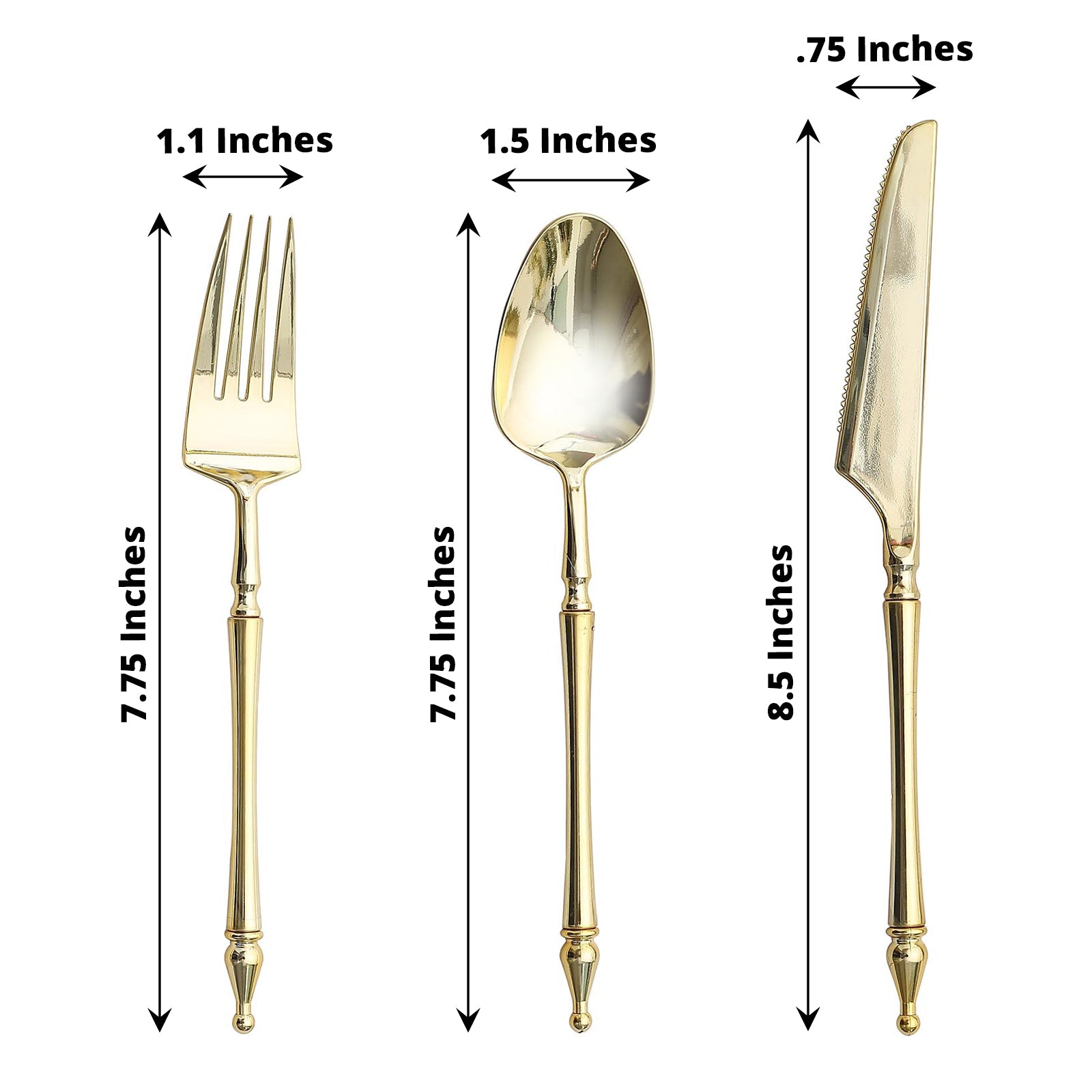 24 Disposable Plastic CUTLERY Roman Column Handle Spoon Fork and Knife Set Party - Picture 13 of 34