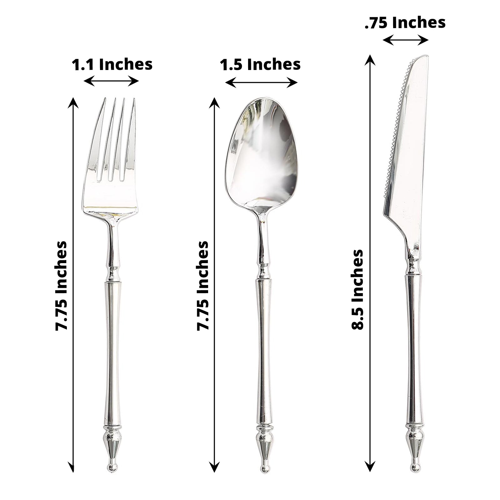 24 Disposable Plastic CUTLERY Roman Column Handle Spoon Fork and Knife Set Party - Picture 29 of 34