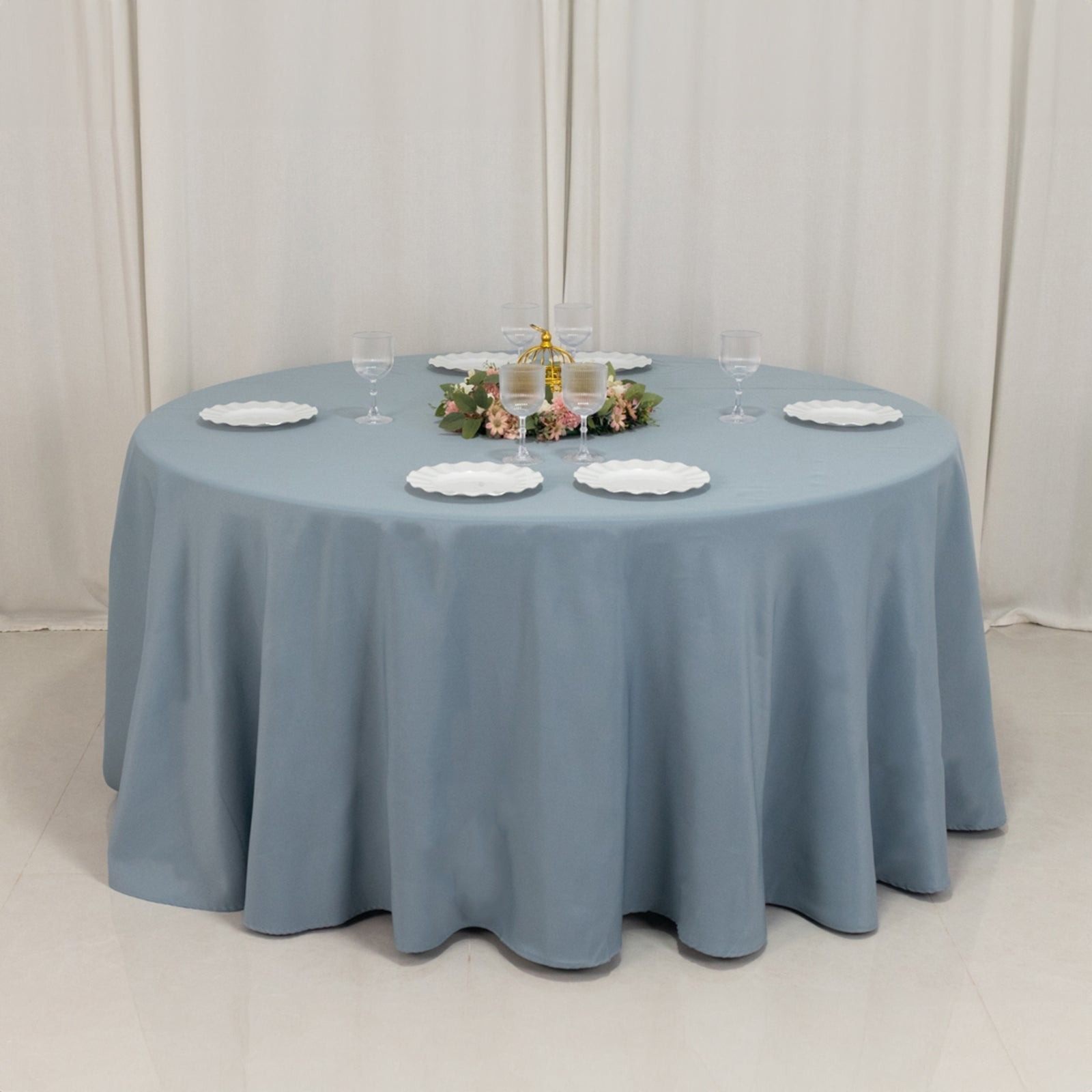 Round 120" Premium High Quality Polyester Tablecloth Wedding Party Table Linens - Picture 44 of 163