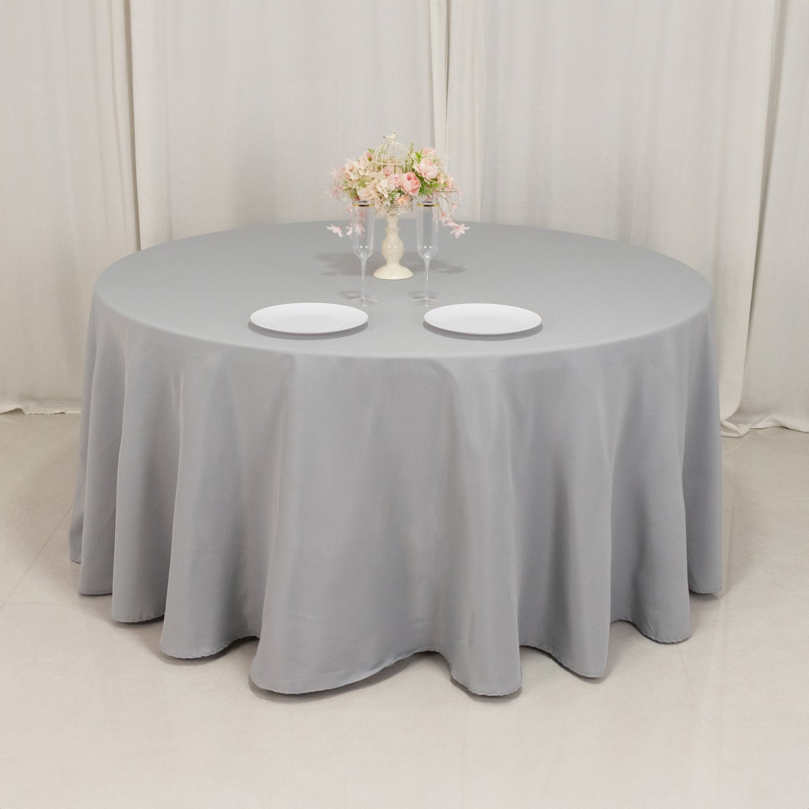 Round 120" Premium High Quality Polyester Tablecloth Wedding Party Table Linens - Picture 147 of 163