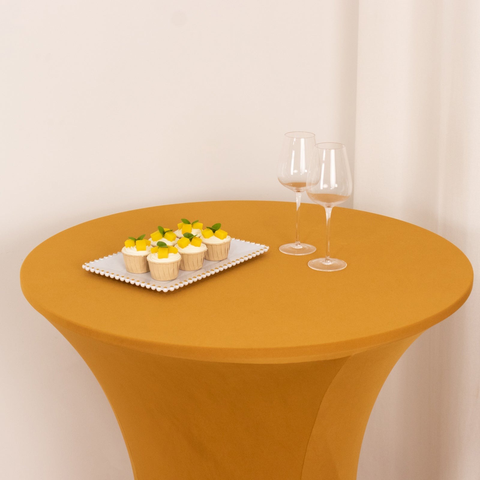 36" Elegant Spandex Cocktail Table Cover High Top Style Tablecloths Wedding - Picture 63 of 147