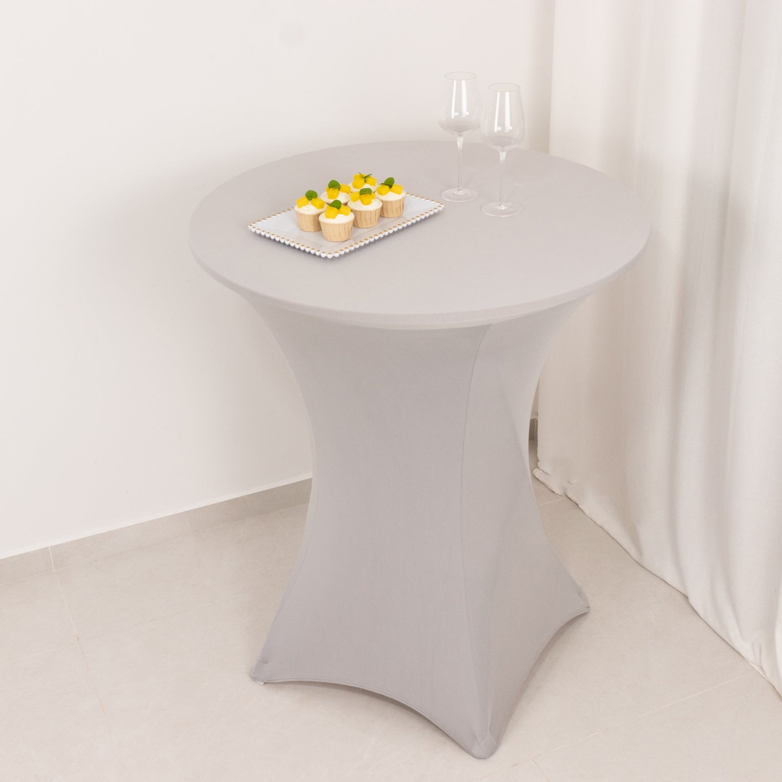 36" Elegant Spandex Cocktail Table Cover High Top Style Tablecloths Wedding - Picture 126 of 147