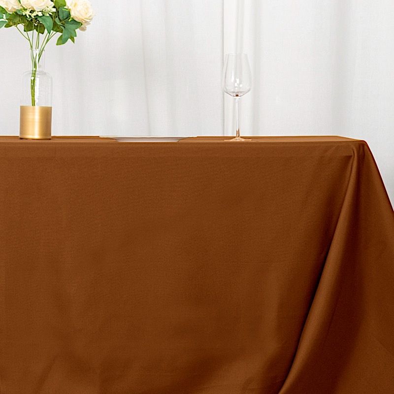 90x156-Inch RECTANGULAR Polyester Tablecloths Reception Catering Wedding Party - Picture 63 of 231