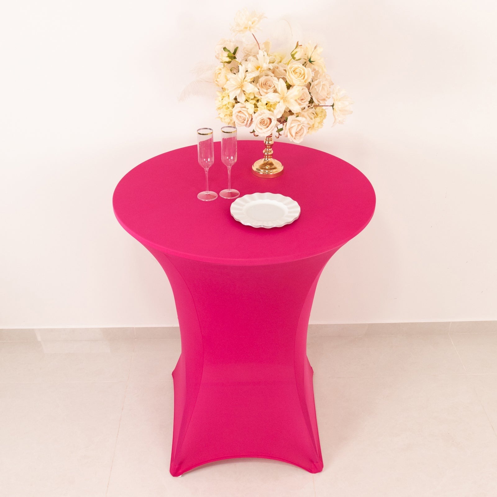 36" Elegant Spandex Cocktail Table Cover High Top Style Tablecloths Wedding - Picture 53 of 147