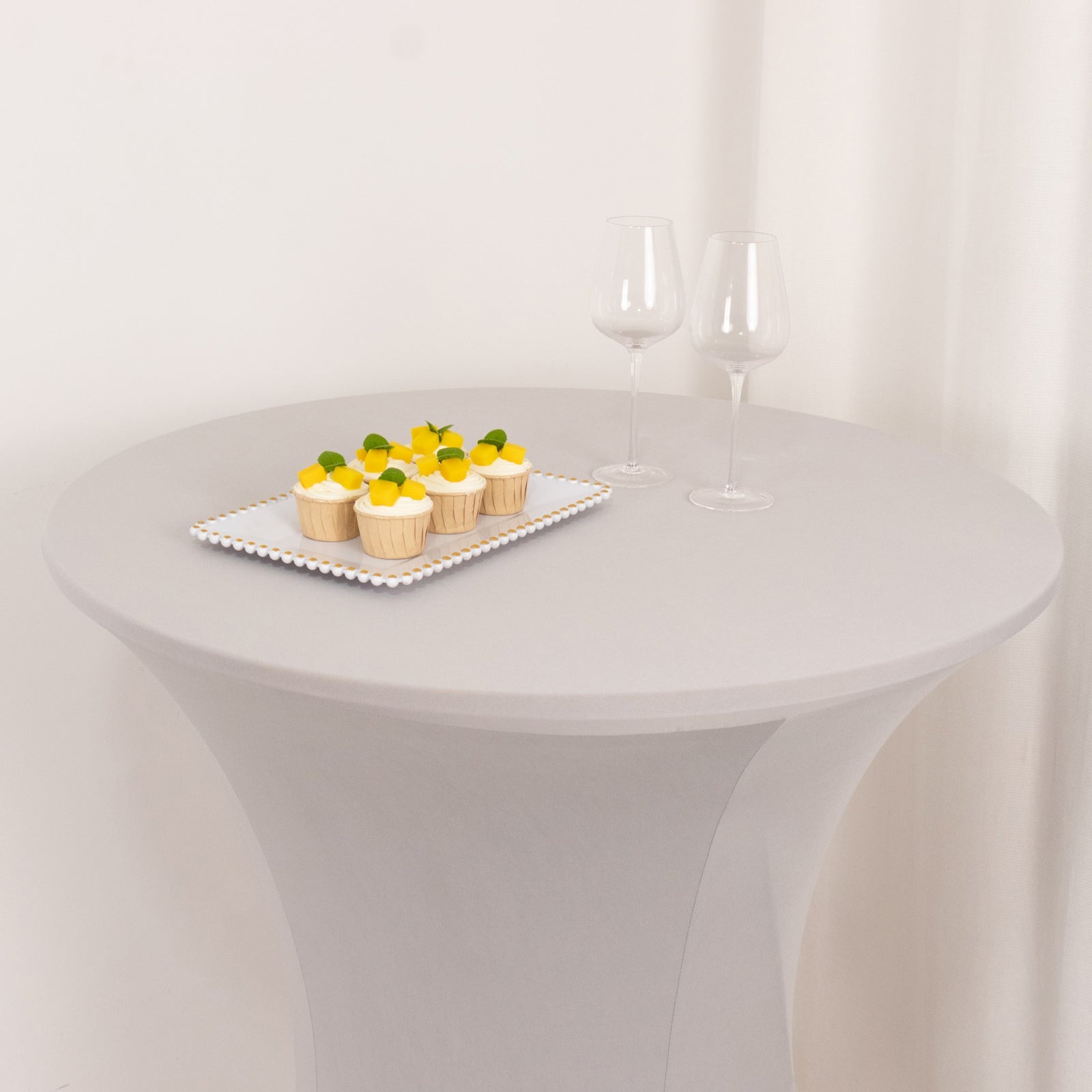 36" Elegant Spandex Cocktail Table Cover High Top Style Tablecloths Wedding - Picture 127 of 147