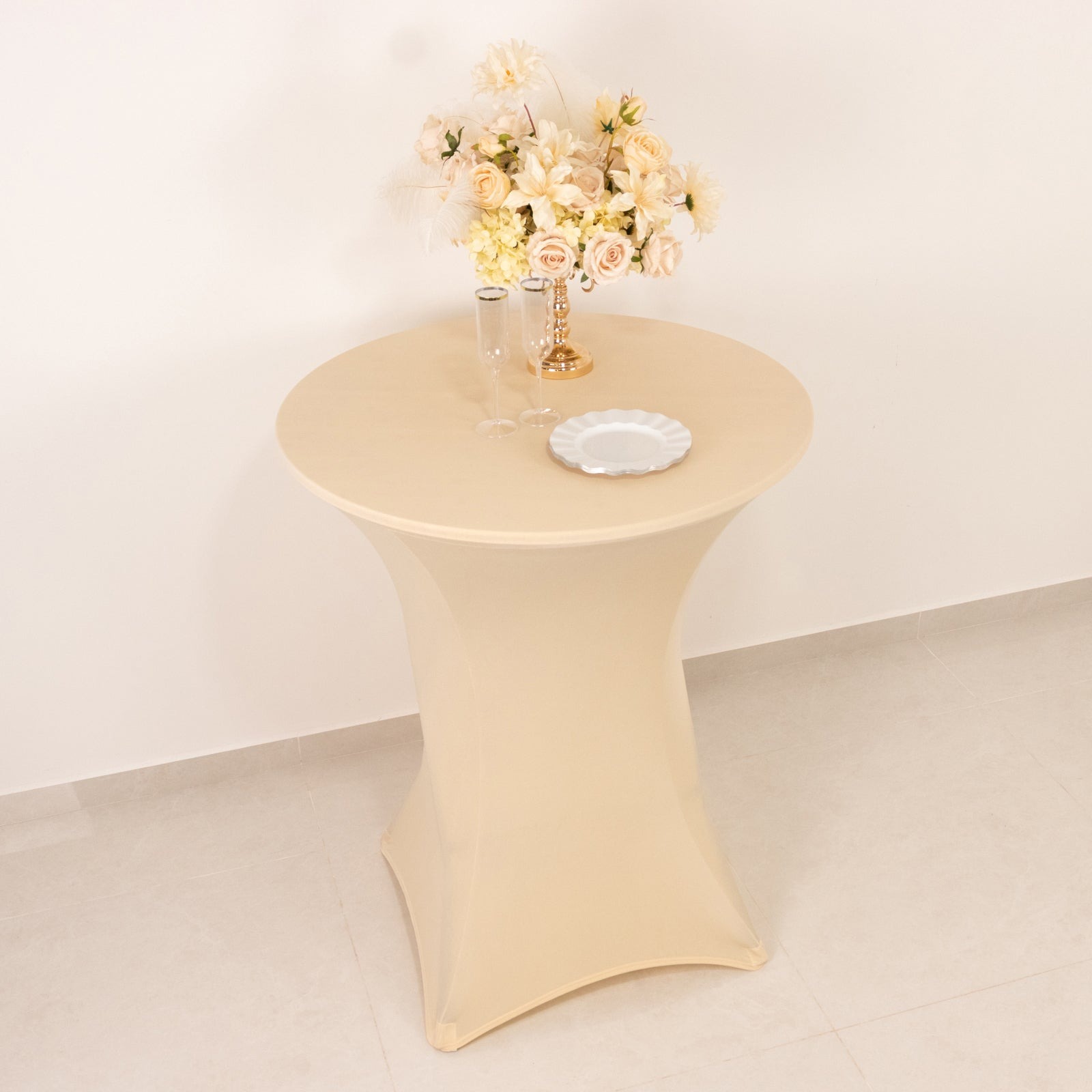 36" Elegant Spandex Cocktail Table Cover High Top Style Tablecloths Wedding - Picture 5 of 147