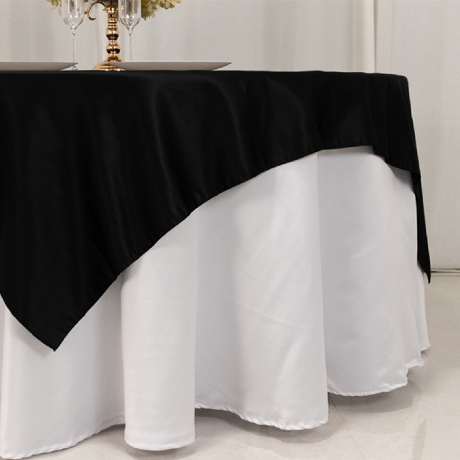 72" Square SATIN Table Overlay Smooth Finish Wedding Table Linens Decorations - Picture 16 of 171