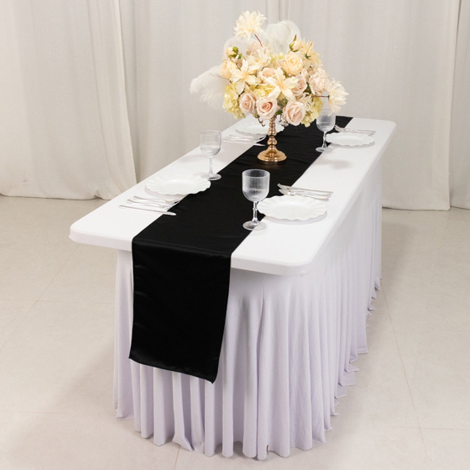 12" x 108" Satin Tischplatte Läufer glänzend Hochzeit Party Catering Dekorationen - Bild 21 von 170