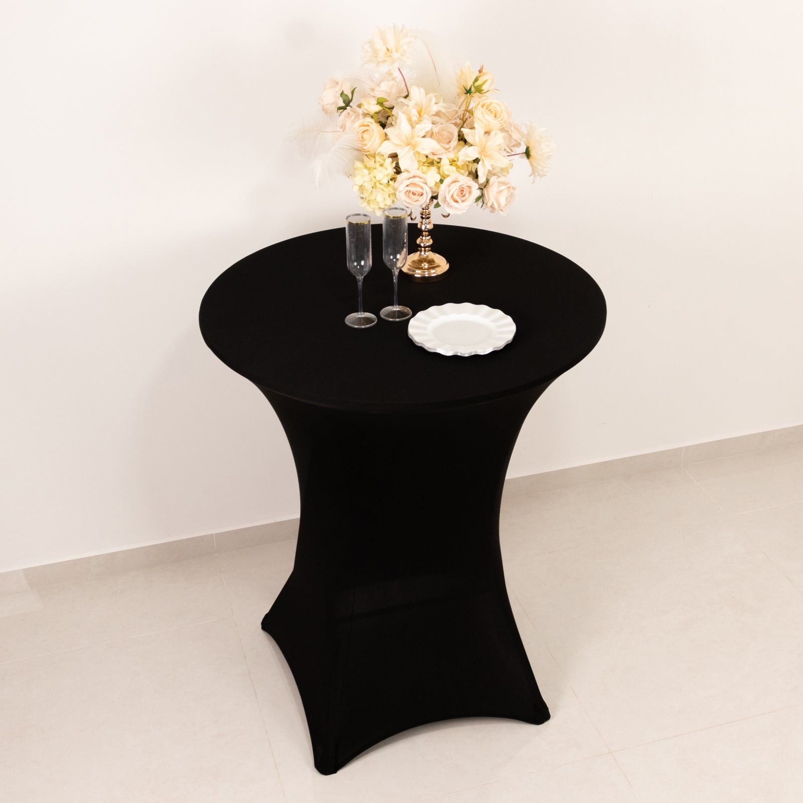 36" Elegant Spandex Cocktail Table Cover High Top Style Tablecloths Wedding - Picture 13 of 147