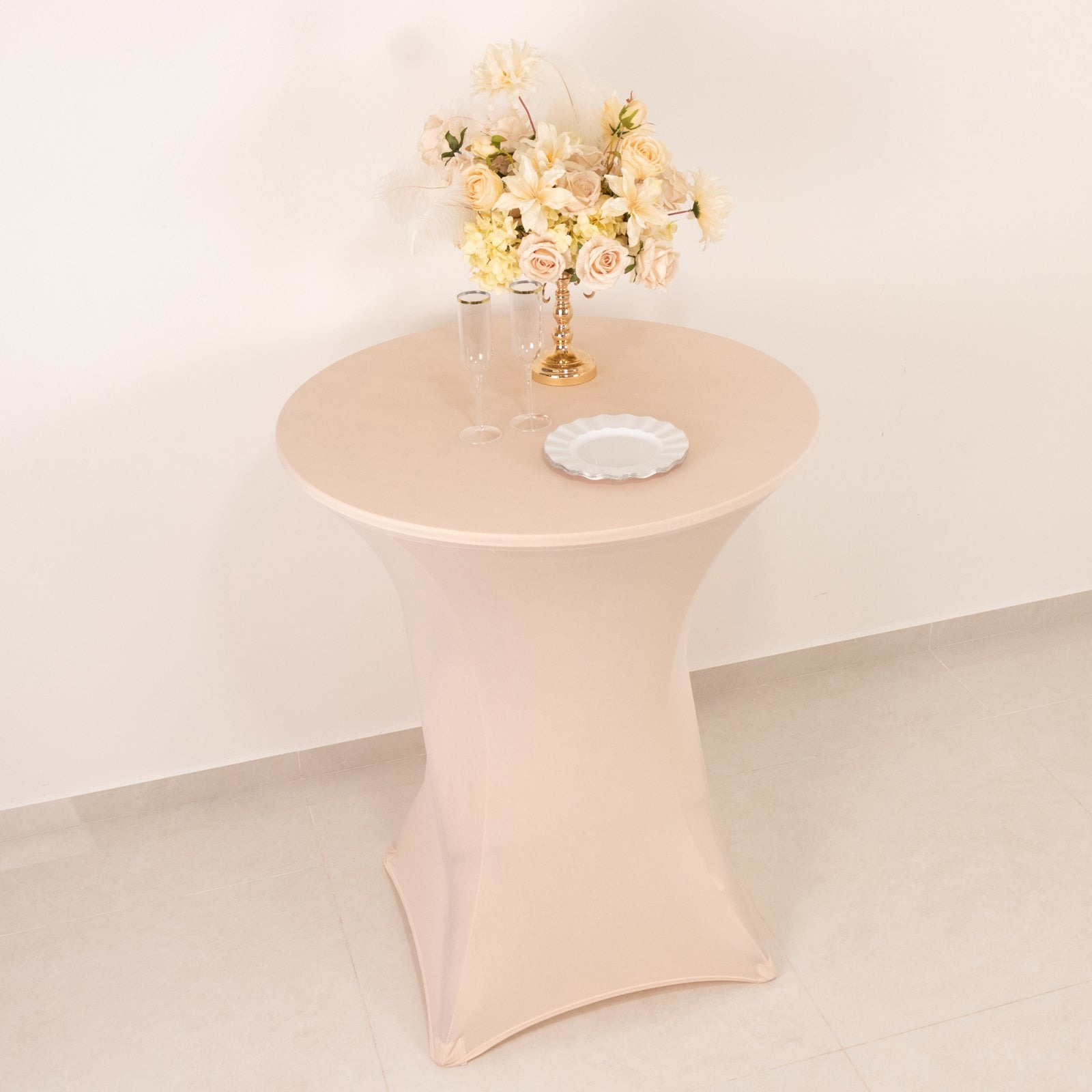 36" Elegant Spandex Cocktail Table Cover High Top Style Tablecloths Wedding - Picture 21 of 147