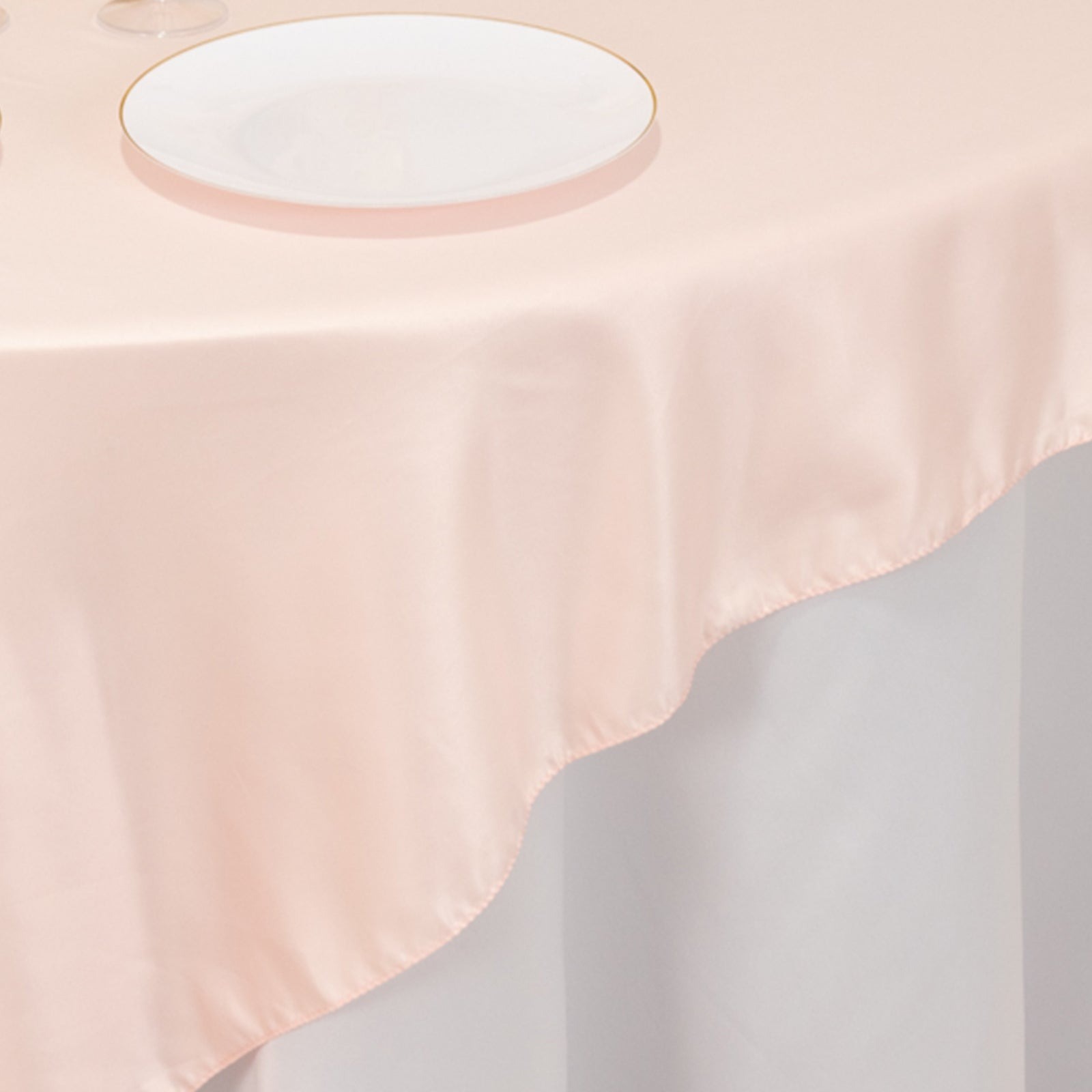 72" Square SATIN Table Overlay Smooth Finish Wedding Table Linens Decorations - Picture 25 of 171