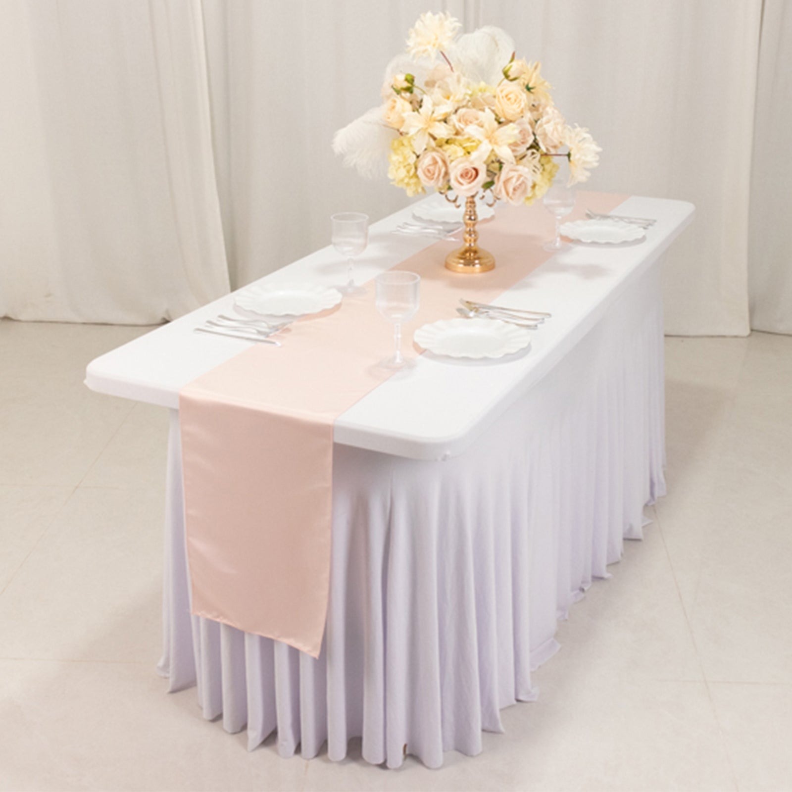 12" x 108" Satin Tischplatte Läufer glänzend Hochzeit Party Catering Dekorationen - Bild 29 von 170