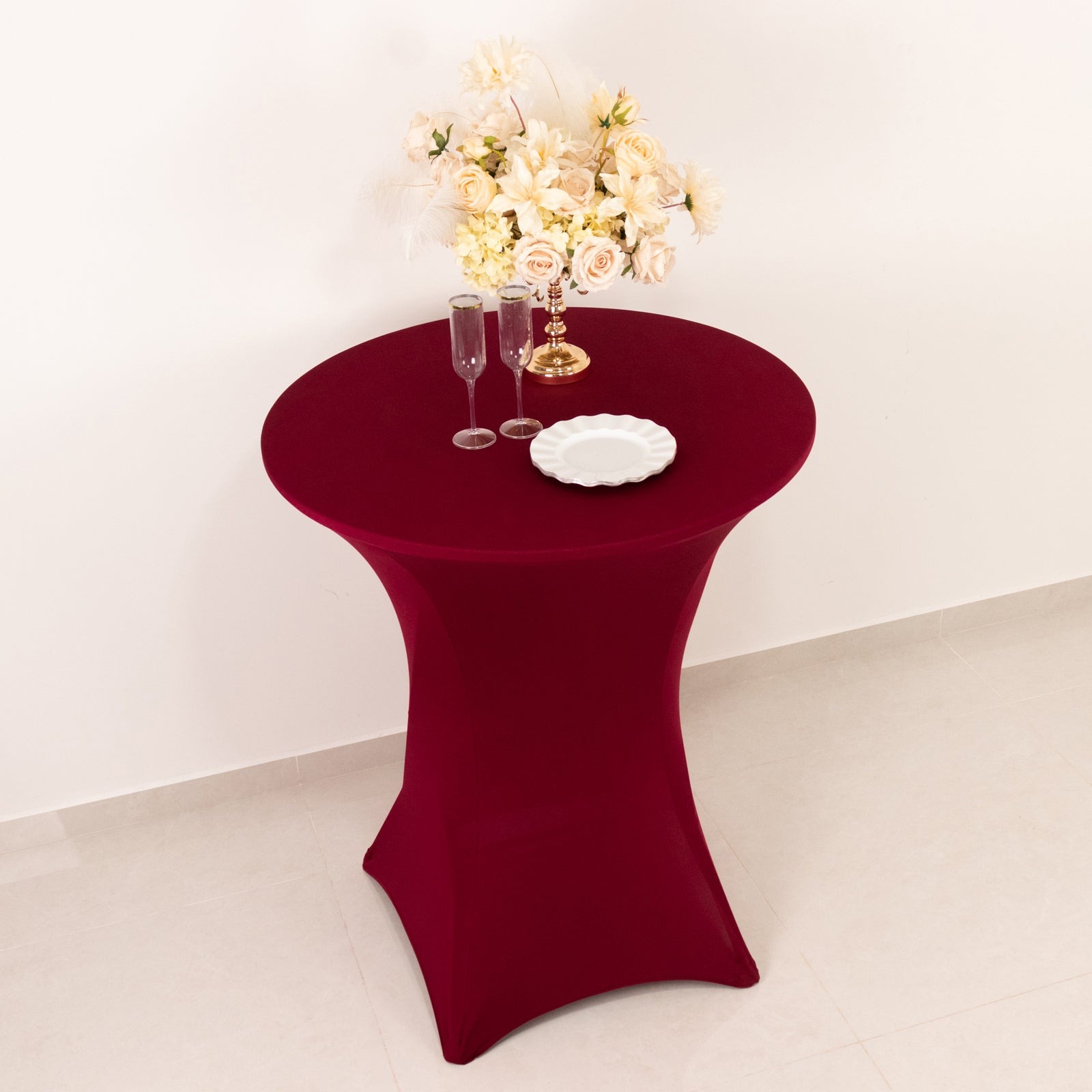36" Elegant Spandex Cocktail Table Cover High Top Style Tablecloths Wedding - Picture 29 of 147