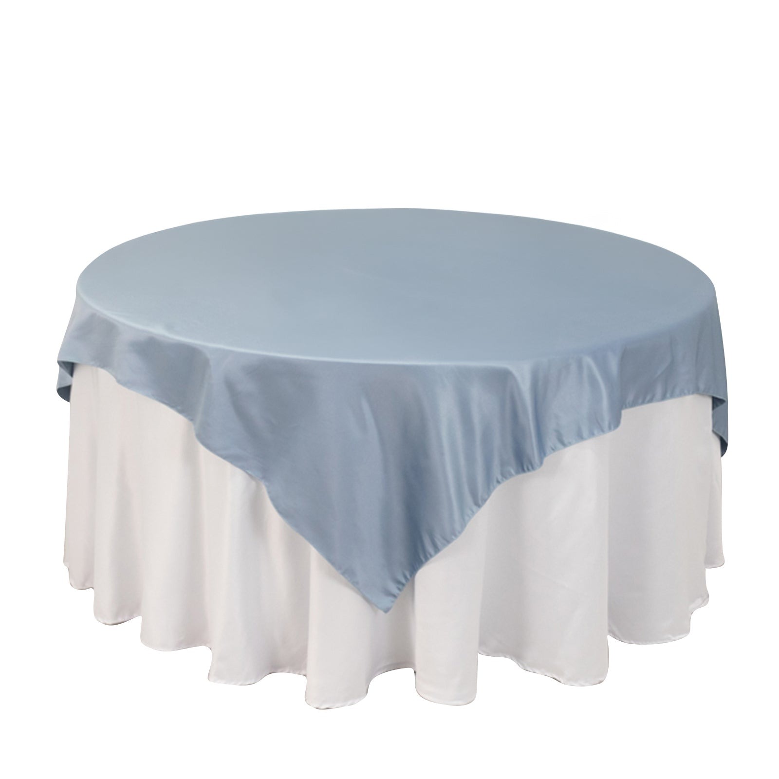 72" Square SATIN Table Overlay Smooth Finish Wedding Table Linens Decorations - Picture 44 of 171
