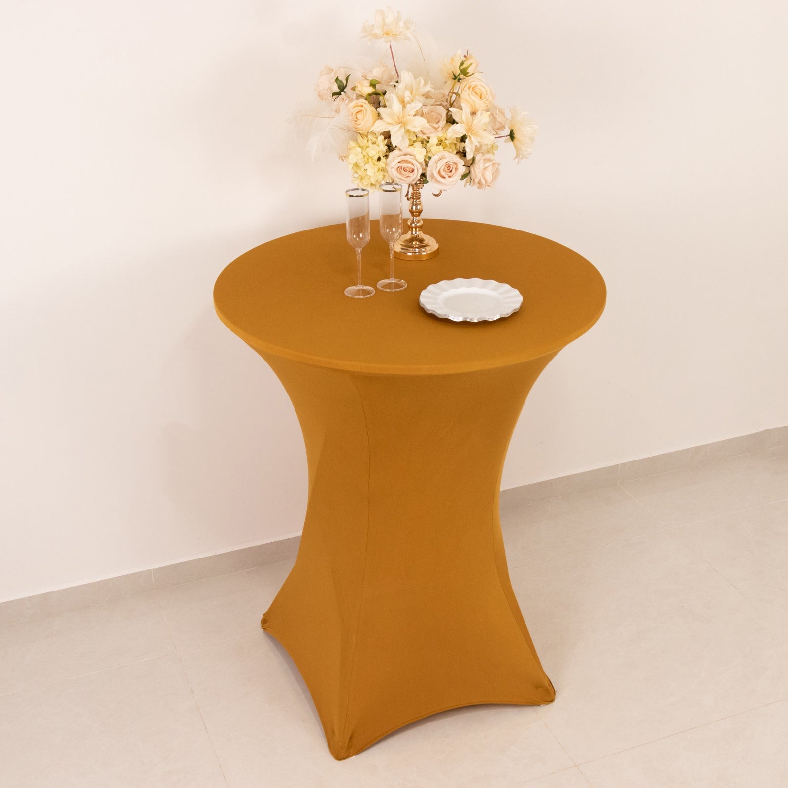 36" Elegant Spandex Cocktail Table Cover High Top Style Tablecloths Wedding - Picture 61 of 147