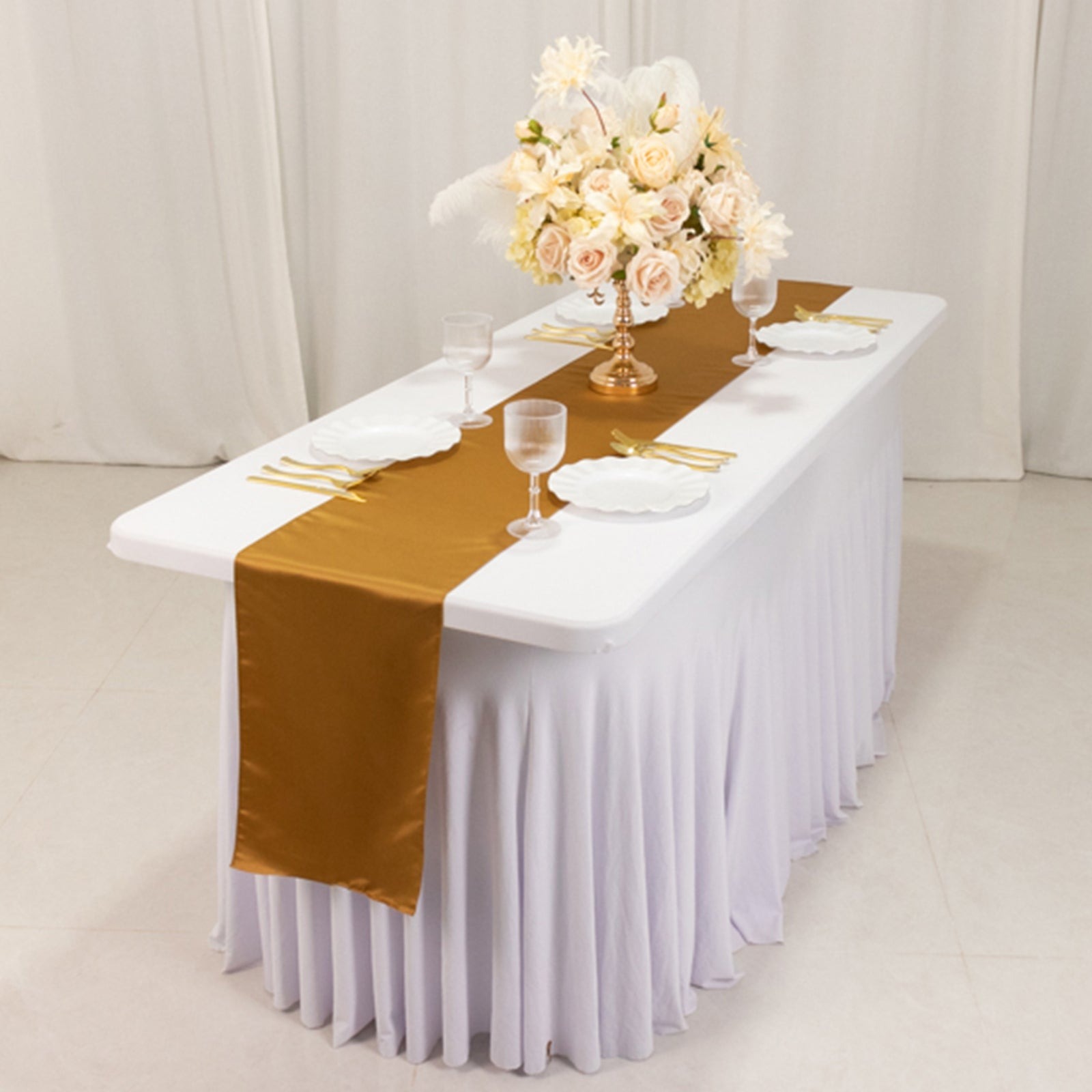 12" x 108" Satin Tischplatte Läufer glänzend Hochzeit Party Catering Dekorationen - Bild 77 von 170