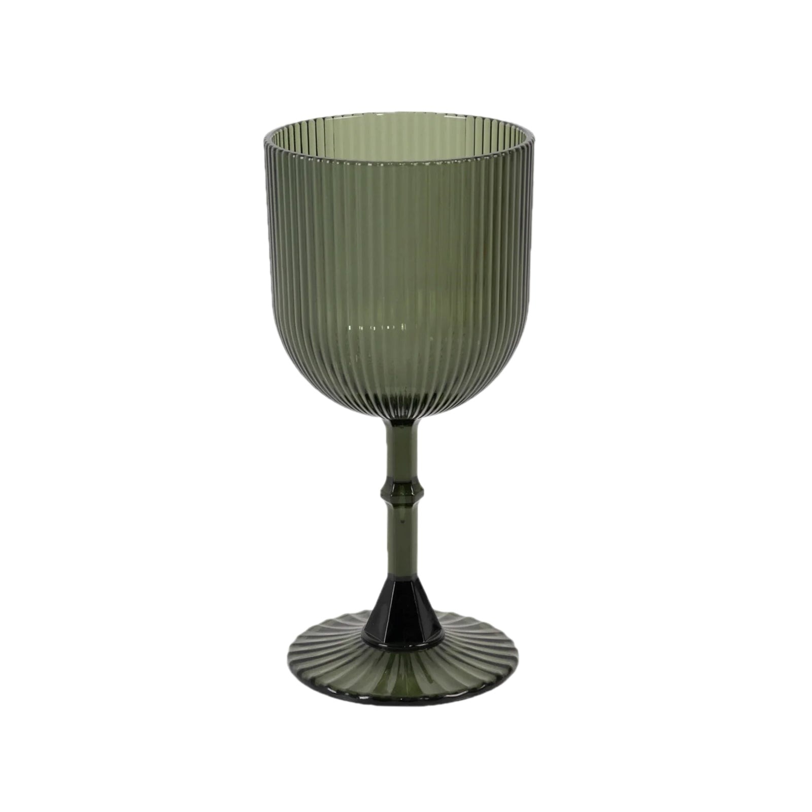 12 Plastic Wine Glasses Vintage Ribbed Pattern Party Event Decorations