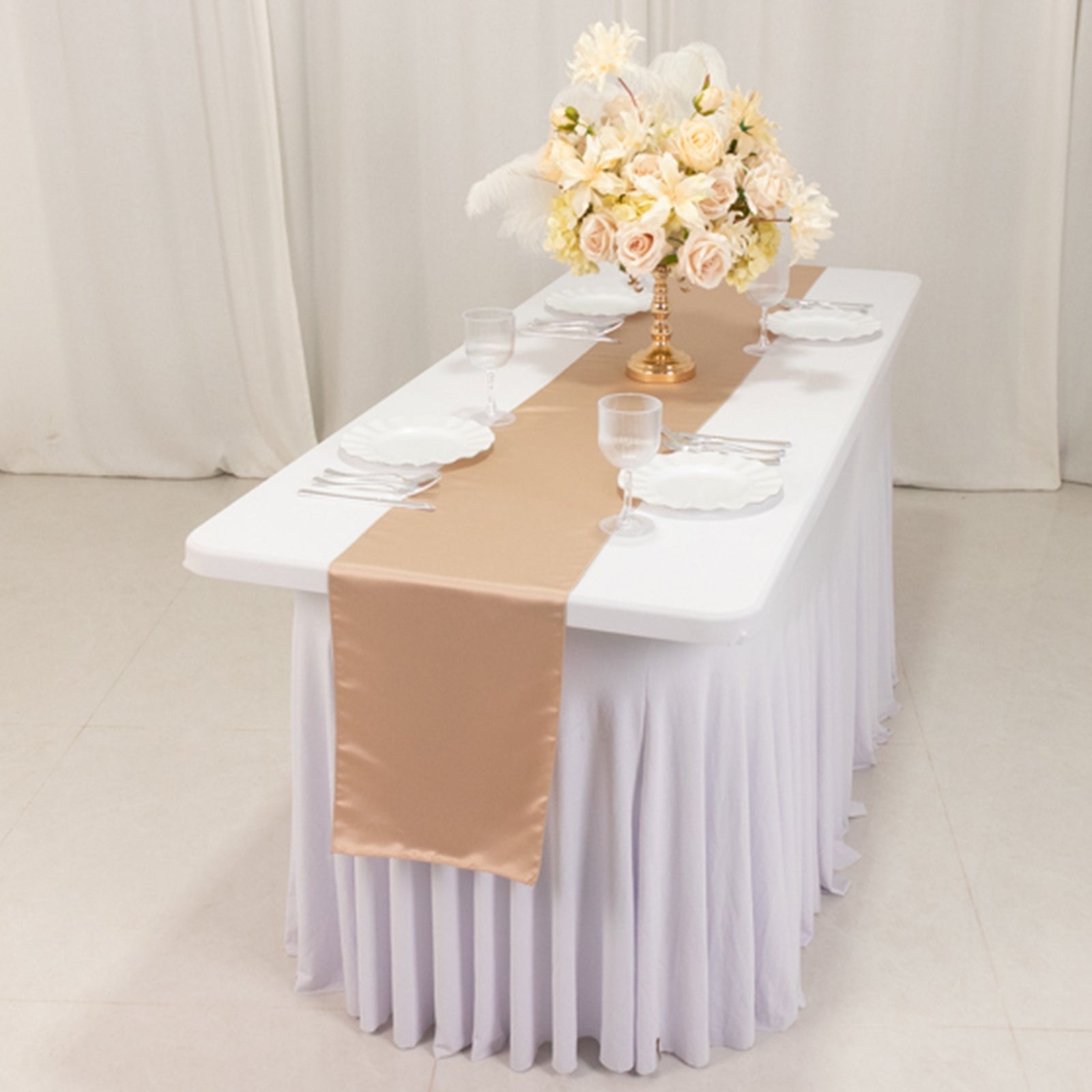 12" x 108" Satin Tischplatte Läufer glänzend Hochzeit Party Catering Dekorationen - Bild 117 von 170