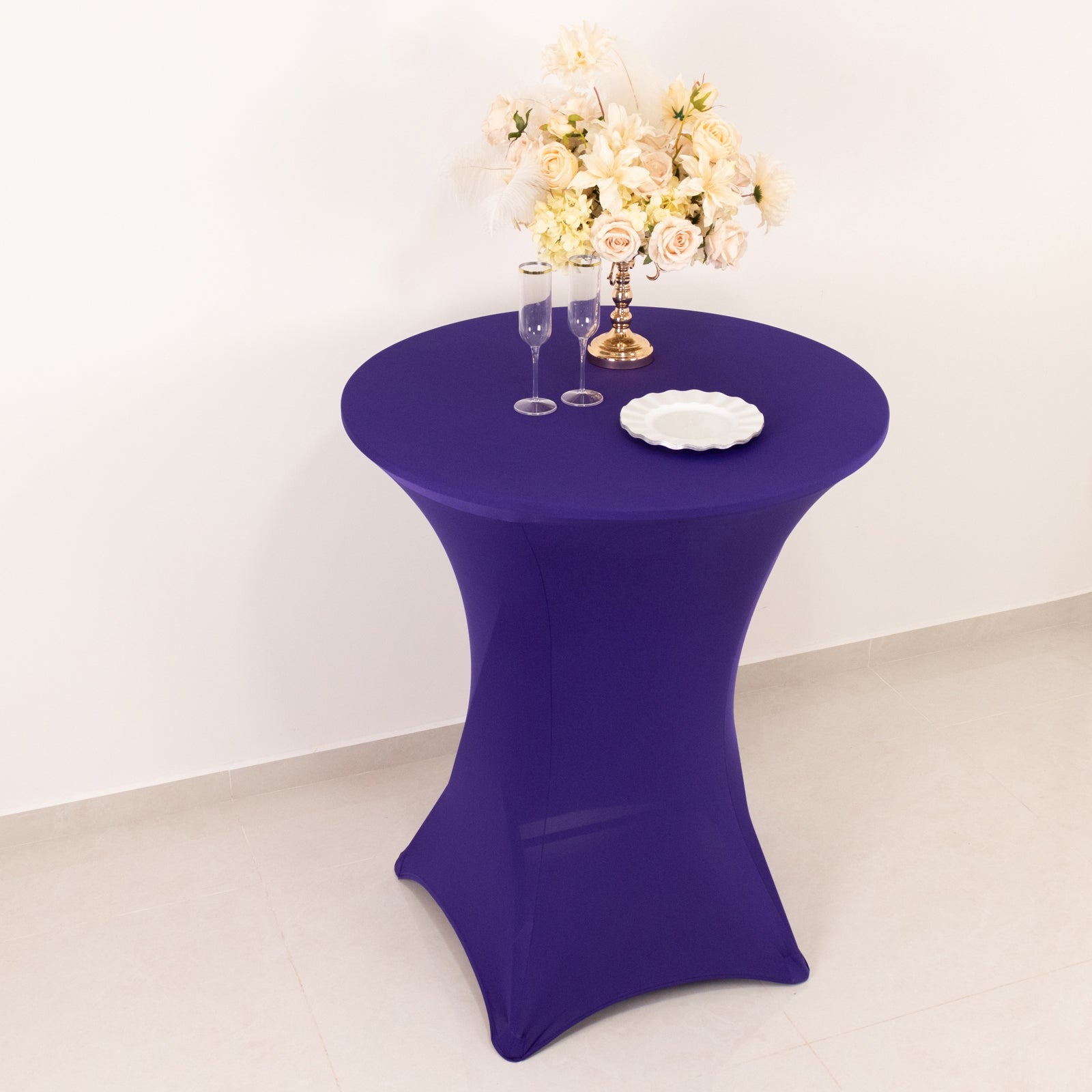 36" Elegant Spandex Cocktail Table Cover High Top Style Tablecloths Wedding - Picture 93 of 147