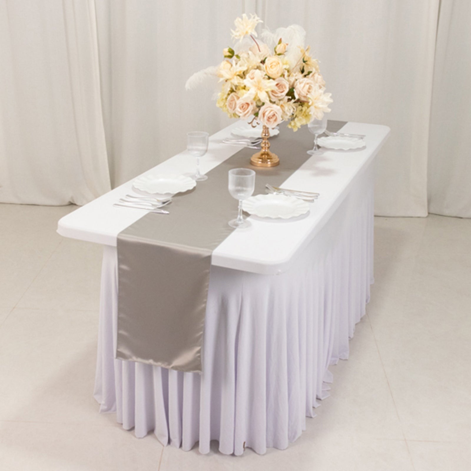 12" x 108" Satin Tischplatte Läufer glänzend Hochzeit Party Catering Dekorationen - Bild 165 von 170