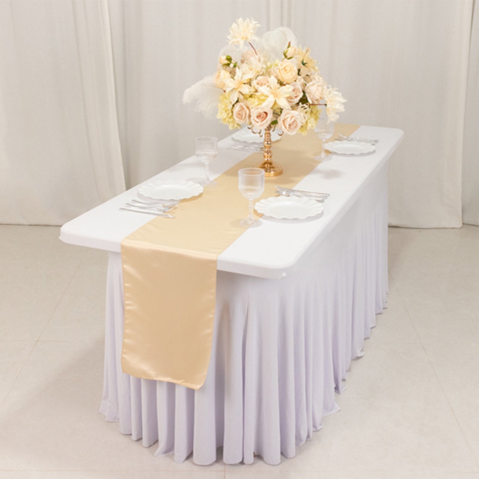 12" x 108" Satin Tischplatte Läufer glänzend Hochzeit Party Catering Dekorationen - Bild 13 von 170