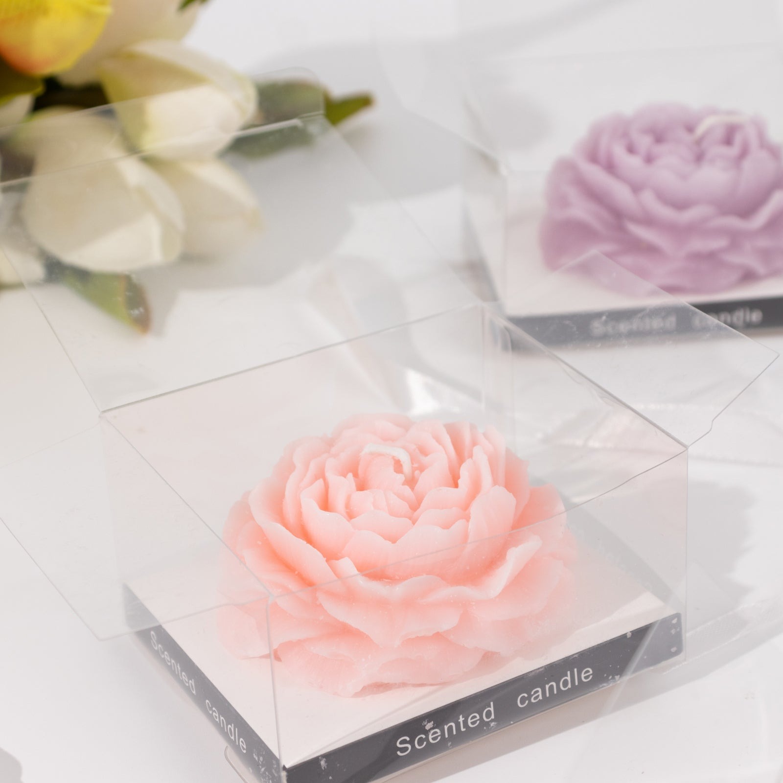 5 Peony Flower Scented Candles Party Decorations Bridal Shower Birthday - Picture 7 of 17