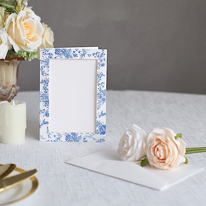 25 Floral 7″ Paper Photo Frame Cards with Envelopes Favors Party Decorations