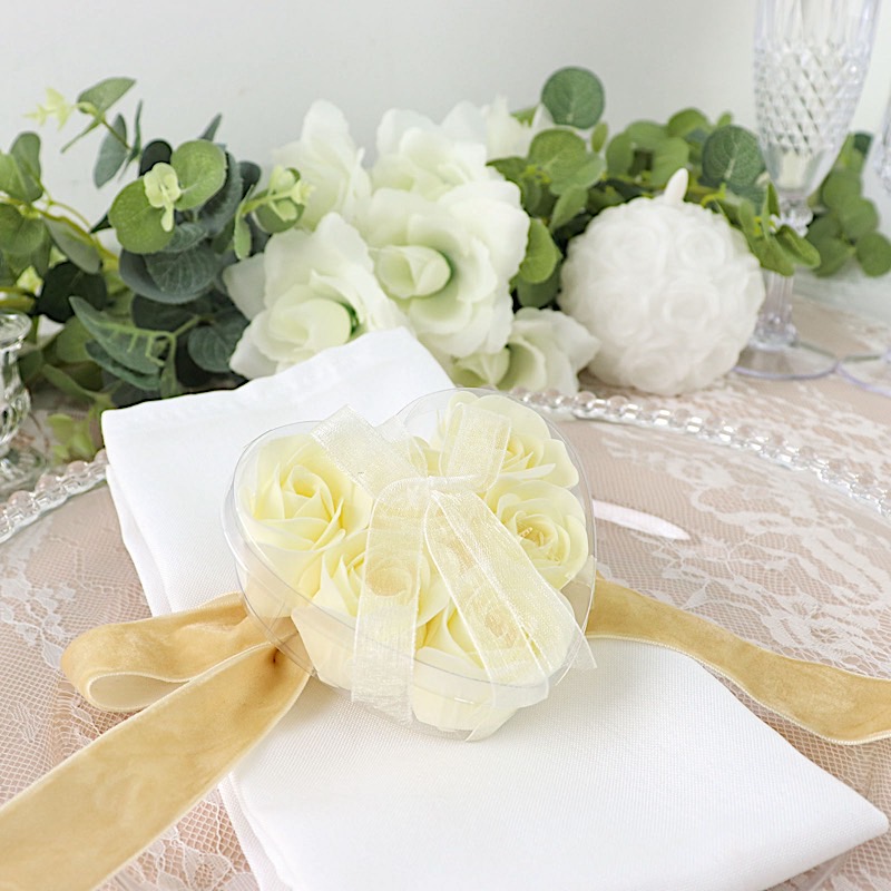 24 Scented Rose Soap Wedding Favors Gift Boxes Ribbons Party Events Decorations - Picture 17 of 66