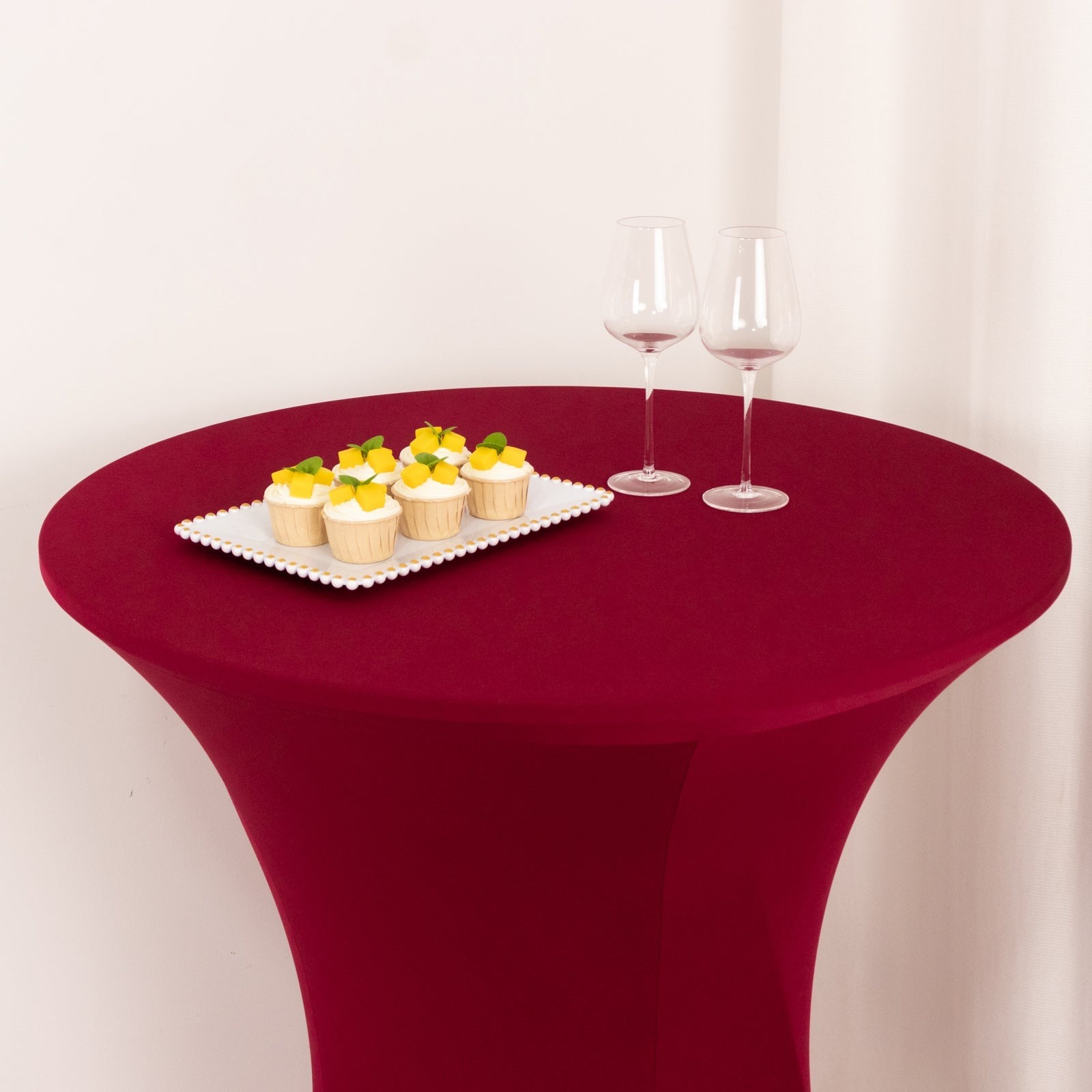 36" Elegant Spandex Cocktail Table Cover High Top Style Tablecloths Wedding - Picture 31 of 147