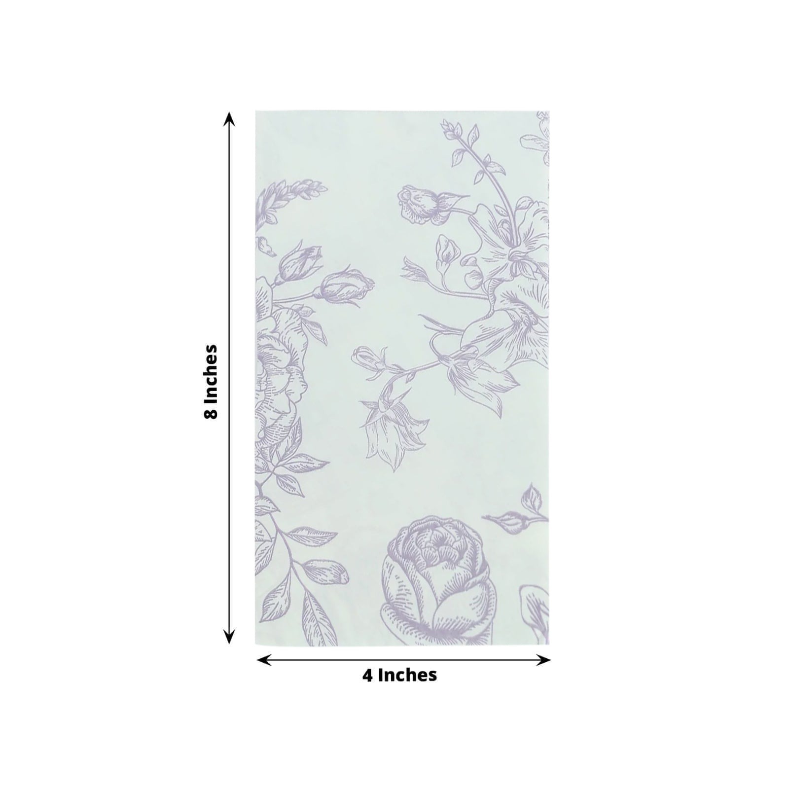 50 Paper 2-Ply Dinner Napkins in French Toile Floral Pattern Disposable Wedding - Picture 14 of 23