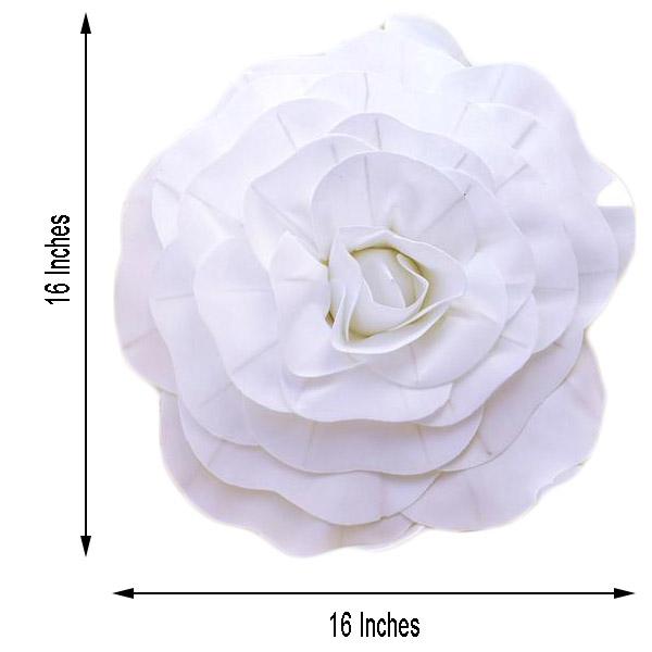 16" wide Artificial Large Roses Flowers Wall Backdrop Party Wedding Decorations - Picture 22 of 24