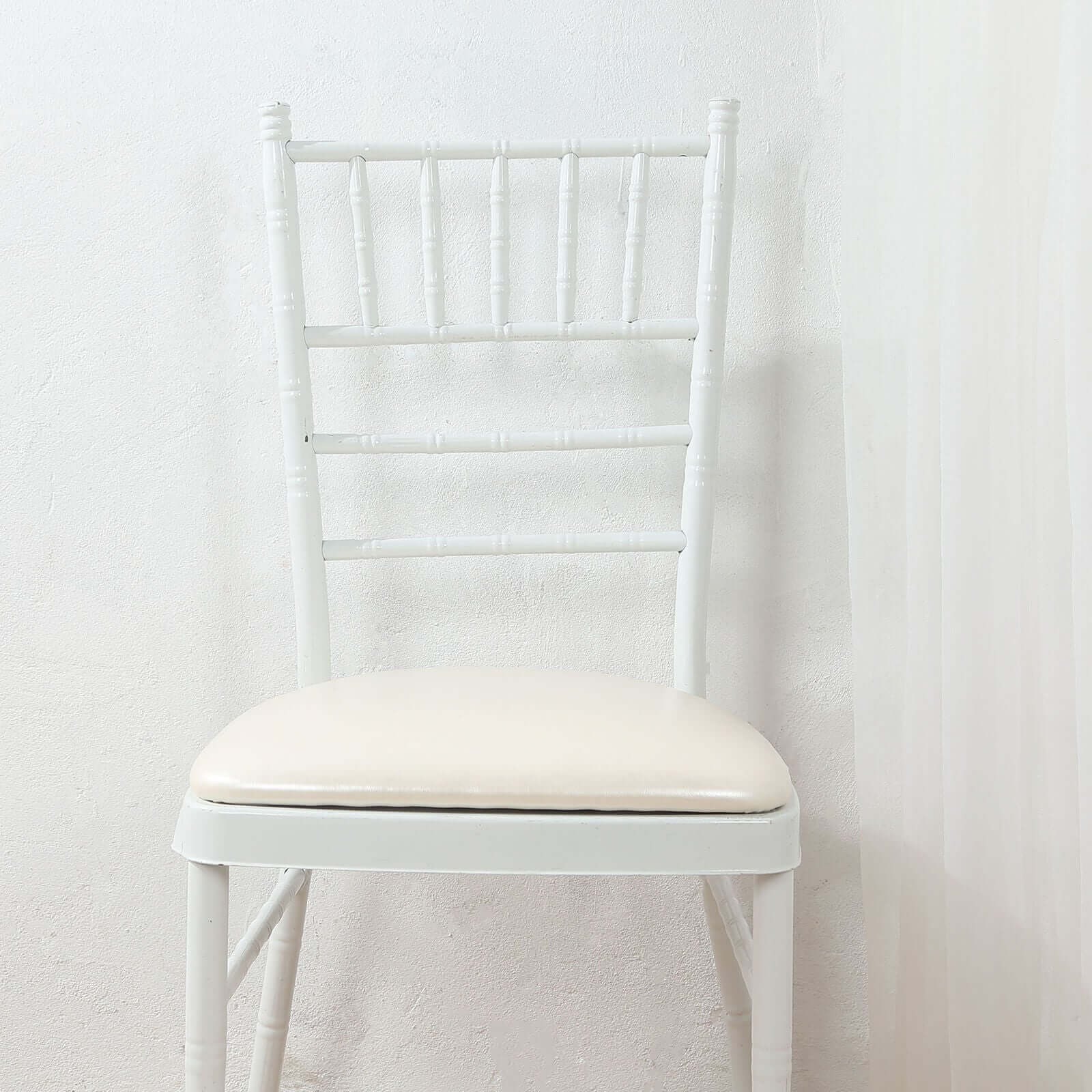 5 Leather 16" Chiavari Chair Cushions with Wood Backing Cover Party Decorations - Picture 15 of 26