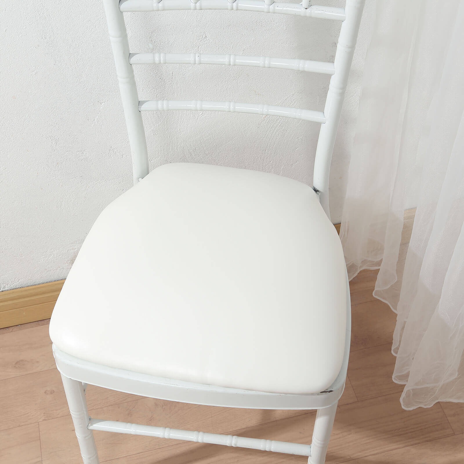 5 Leather 16" Chiavari Chair Cushions with Wood Backing Cover Party Decorations - Picture 20 of 26