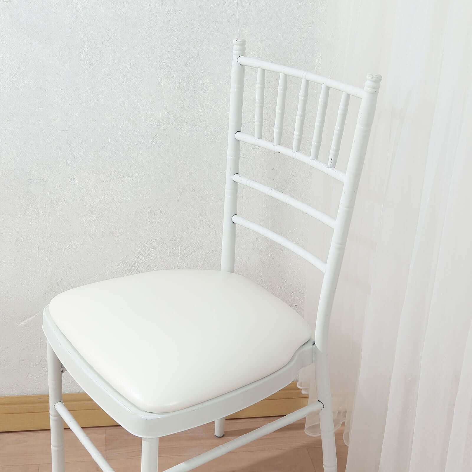 5 Leather 16" Chiavari Chair Cushions with Wood Backing Cover Party Decorations - Picture 21 of 26