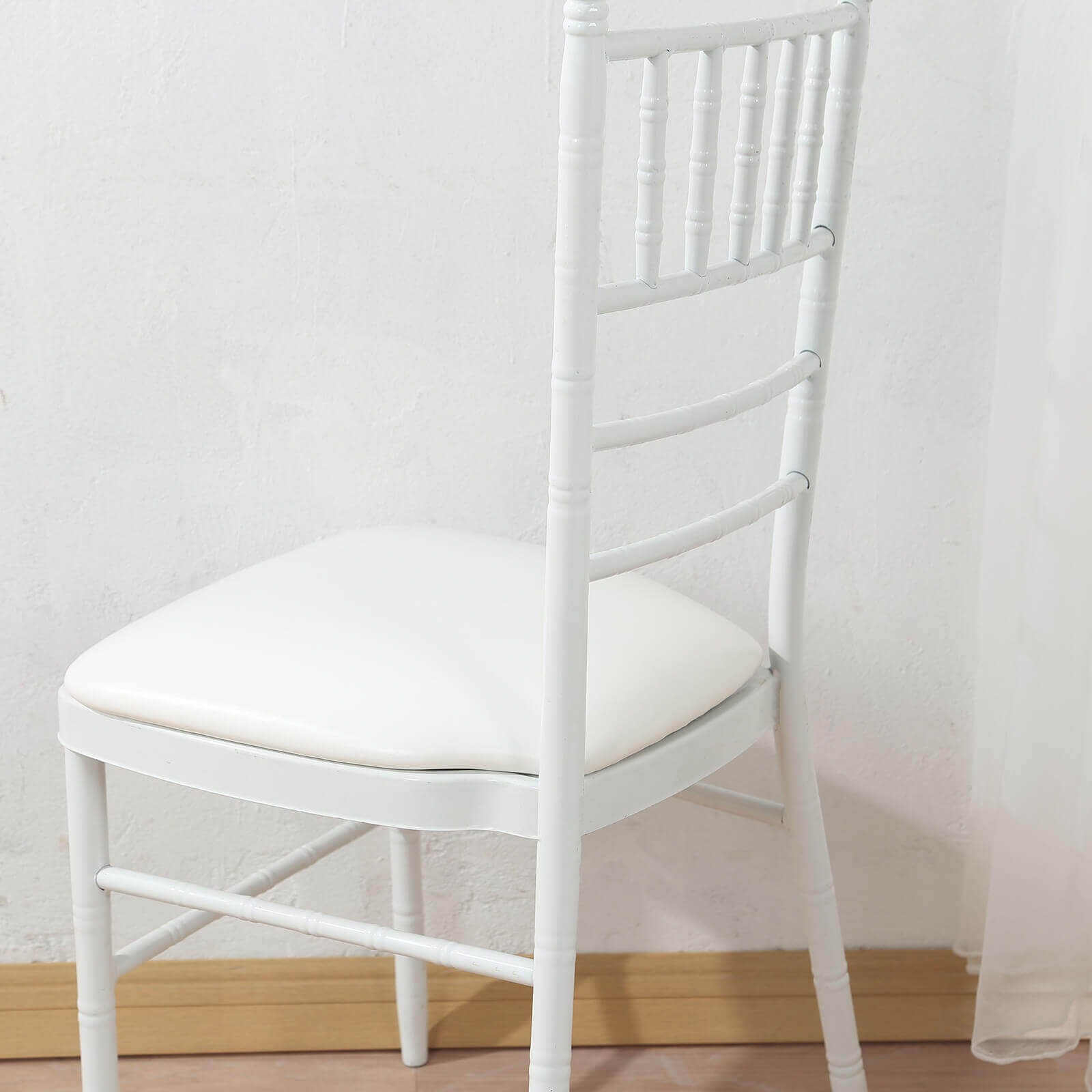 5 Leather 16" Chiavari Chair Cushions with Wood Backing Cover Party Decorations - Picture 22 of 26
