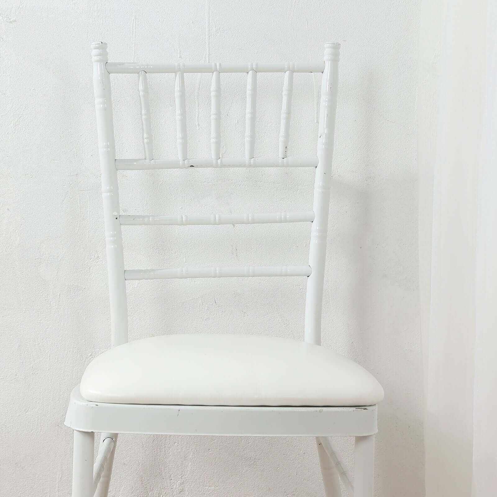 5 Leather 16" Chiavari Chair Cushions with Wood Backing Cover Party Decorations - Picture 23 of 26