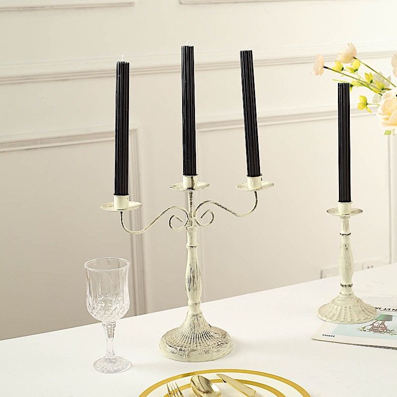 5 Unscented 9 in Premium Wax Taper CANDLES Ribbed Design Party Events Supplies - Picture 40 of 73