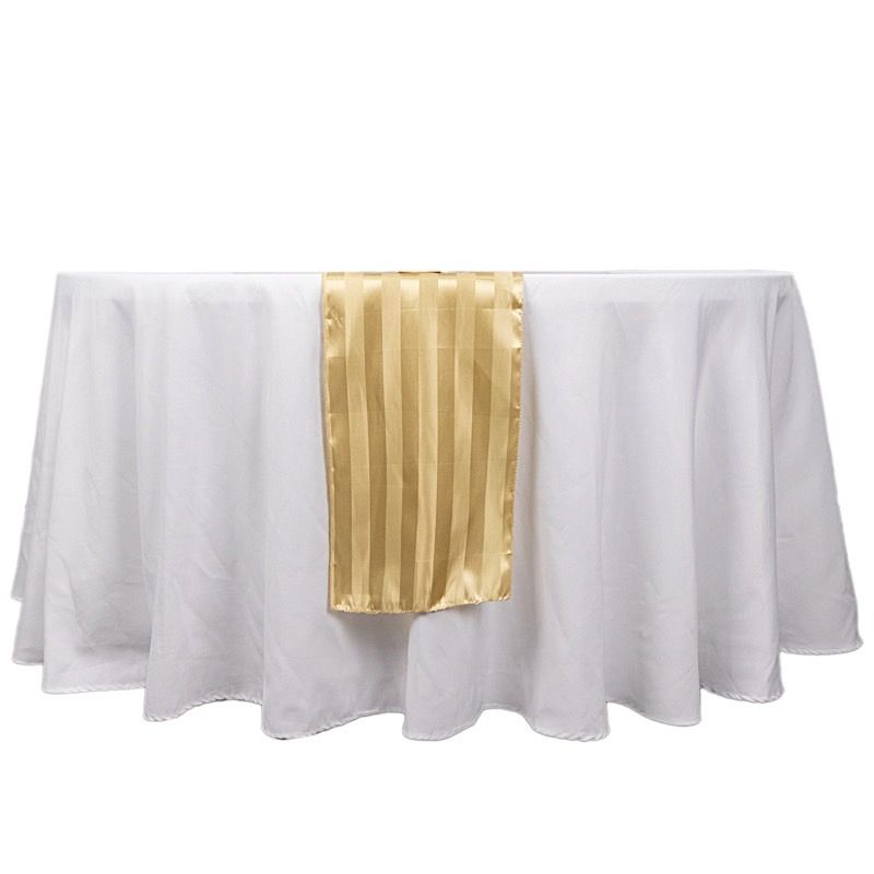 12x108 in Stripes Satin TABLE RUNNER Wedding Party Linens Events Decorations - Picture 12 of 65