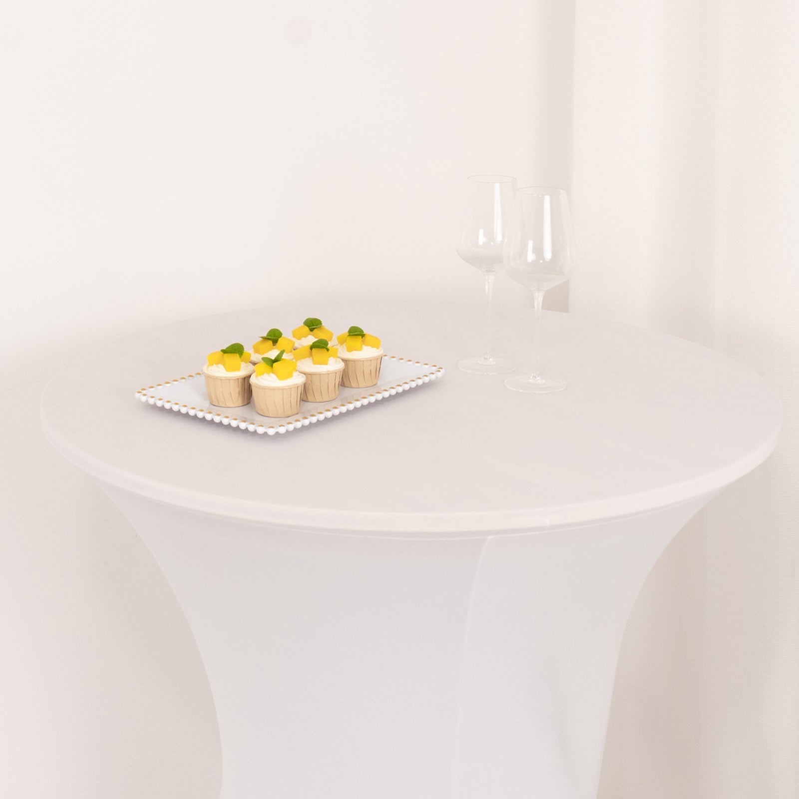 36" Elegant Spandex Cocktail Table Cover High Top Style Tablecloths Wedding - Picture 143 of 147