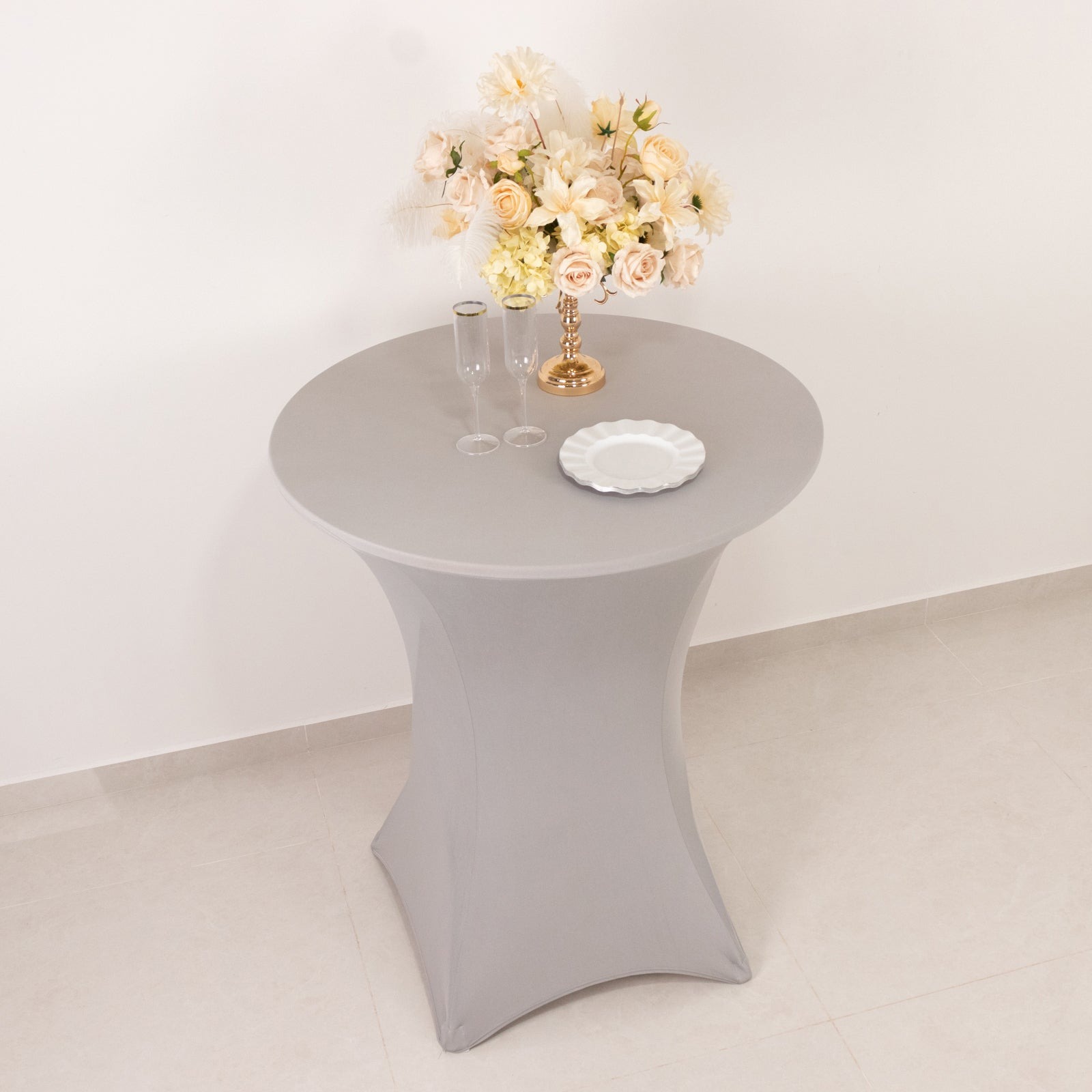 36" Elegant Spandex Cocktail Table Cover High Top Style Tablecloths Wedding - Picture 125 of 147