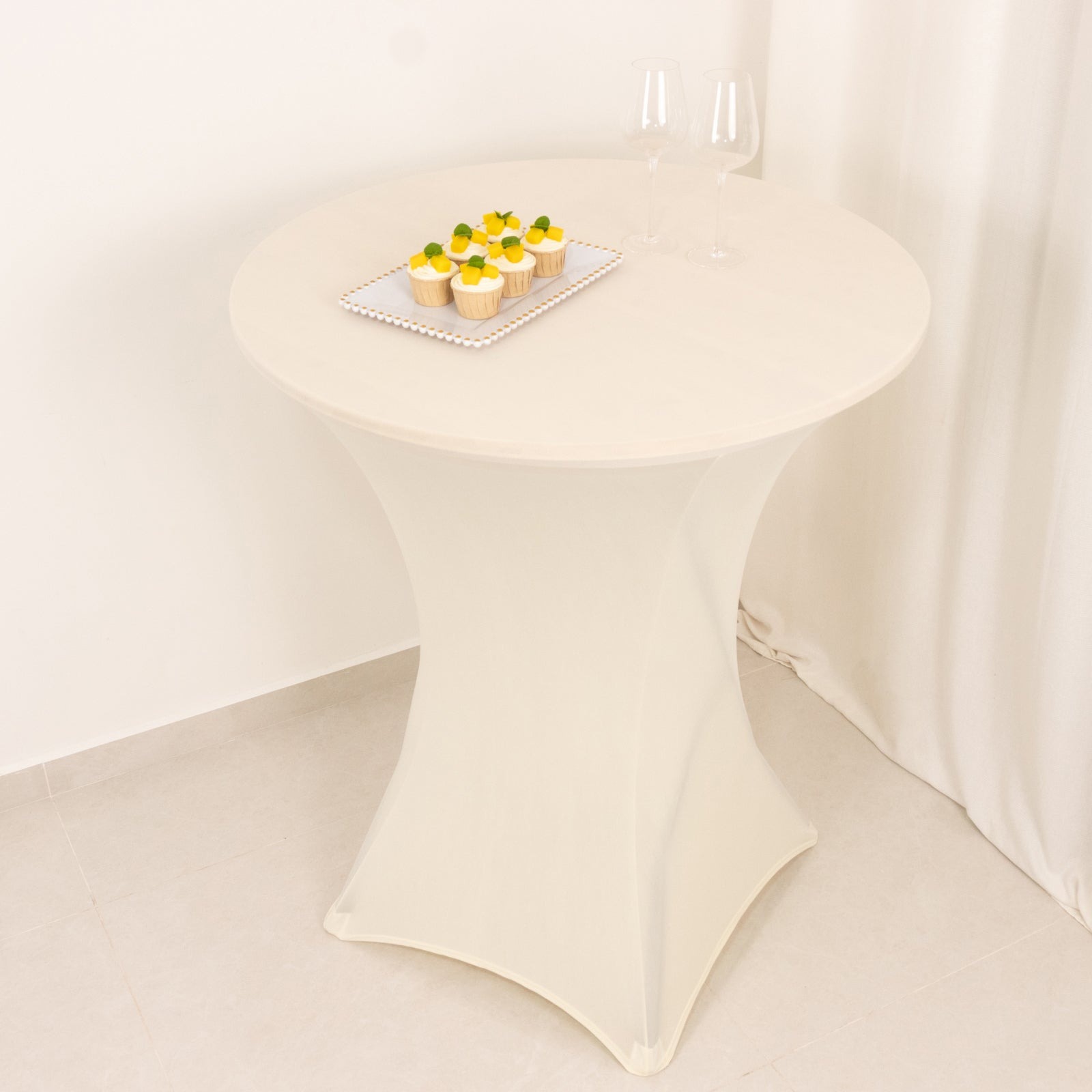 36" Elegant Spandex Cocktail Table Cover High Top Style Tablecloths Wedding - Picture 78 of 147