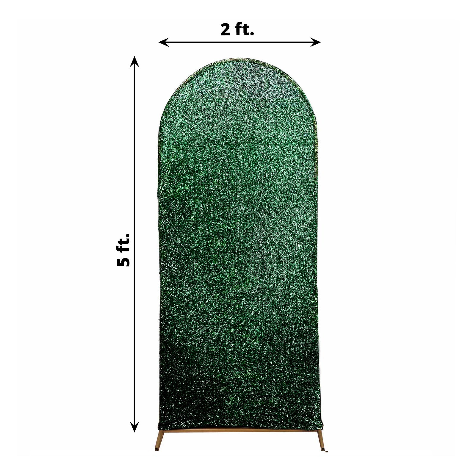 5 ft Metallic Fitted Spandex Round Top Wedding Arch Backdrop Stand Cover Party - Picture 44 of 58